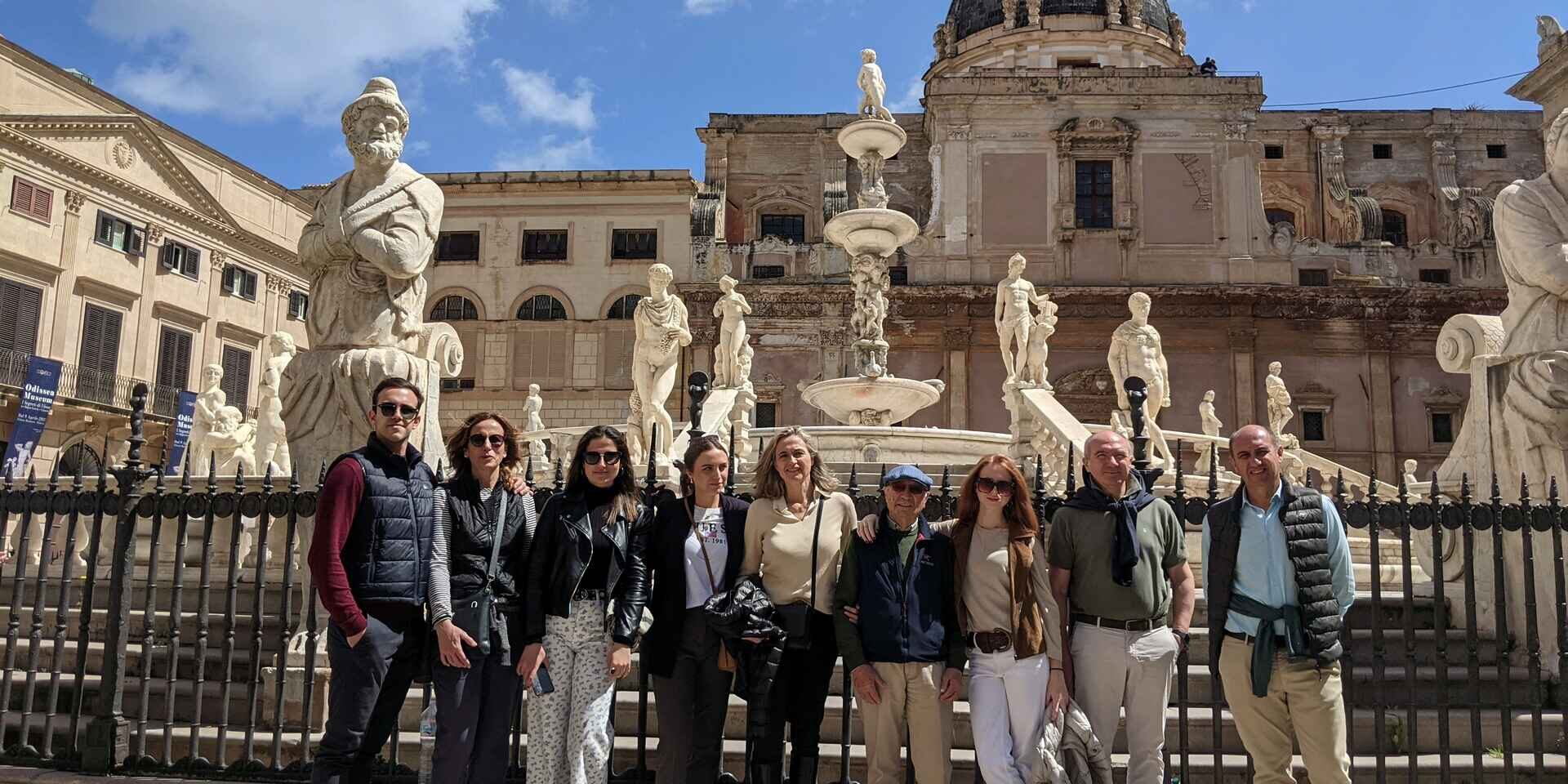 Palermo-Free-Walking Tour with local guide in english Piazza-Pretoria Sicily Italy
